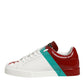 Dolce & Gabbana Multicolor Leather Logo Low Top Sneakers Shoes