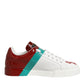 Dolce & Gabbana Multicolor Leather Logo Low Top Sneakers Shoes