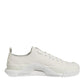 Dolce & Gabbana White Cotton NS1 Low Top Sneaker Shoes