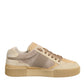 Dolce & Gabbana Beige Leather Miami Low Top Sneakers Men Shoes