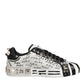 Dolce & Gabbana Black White Studded Low Top Sneakers Shoes