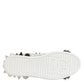 Dolce & Gabbana Black White Studded Low Top Sneakers Shoes