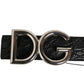 Dolce & Gabbana Black Exotic Leather DG Logo Buckle Belt