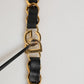 Dolce & Gabbana Black Leather Gold Chain Bag Accessory Shoulder Strap