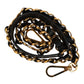 Dolce & Gabbana Black Leather Gold Chain Bag Accessory Shoulder Strap
