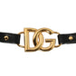 Dolce & Gabbana Black Leather Gold Chain Bag Accessory Shoulder Strap