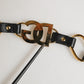 Dolce & Gabbana Black Leather Gold Chain Bag Accessory Shoulder Strap