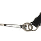 Dolce & Gabbana Black Leather Silver Chain Bag Accessory Shoulder Strap