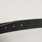 Dolce & Gabbana Black Leather Classic Metal Buckle Men Belt