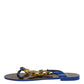 Dolce & Gabbana Blue Crystals Flats Sandals Beachwear Shoes