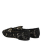 Dolce & Gabbana Black Taormina Lace Slip On Flats Shoes