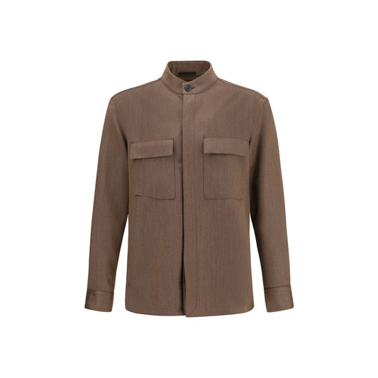 ZEGNA Wool Ovs-overshirt Mens Jacket