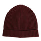 Dolce & Gabbana Brown Cashmere Knitted Beanie Capello Men One Size Hat