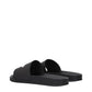 Palm Angels Black Cotton Slippers