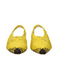 Jacquemus Yellow Leather Flat Sandals
