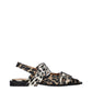 Ganni Brown Fabric Flat Sandals