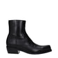 Versace Black Leather Ankle Boots
