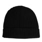 Dolce & Gabbana Black Cashmere Knitted Beanie Capello Men One Size Hat