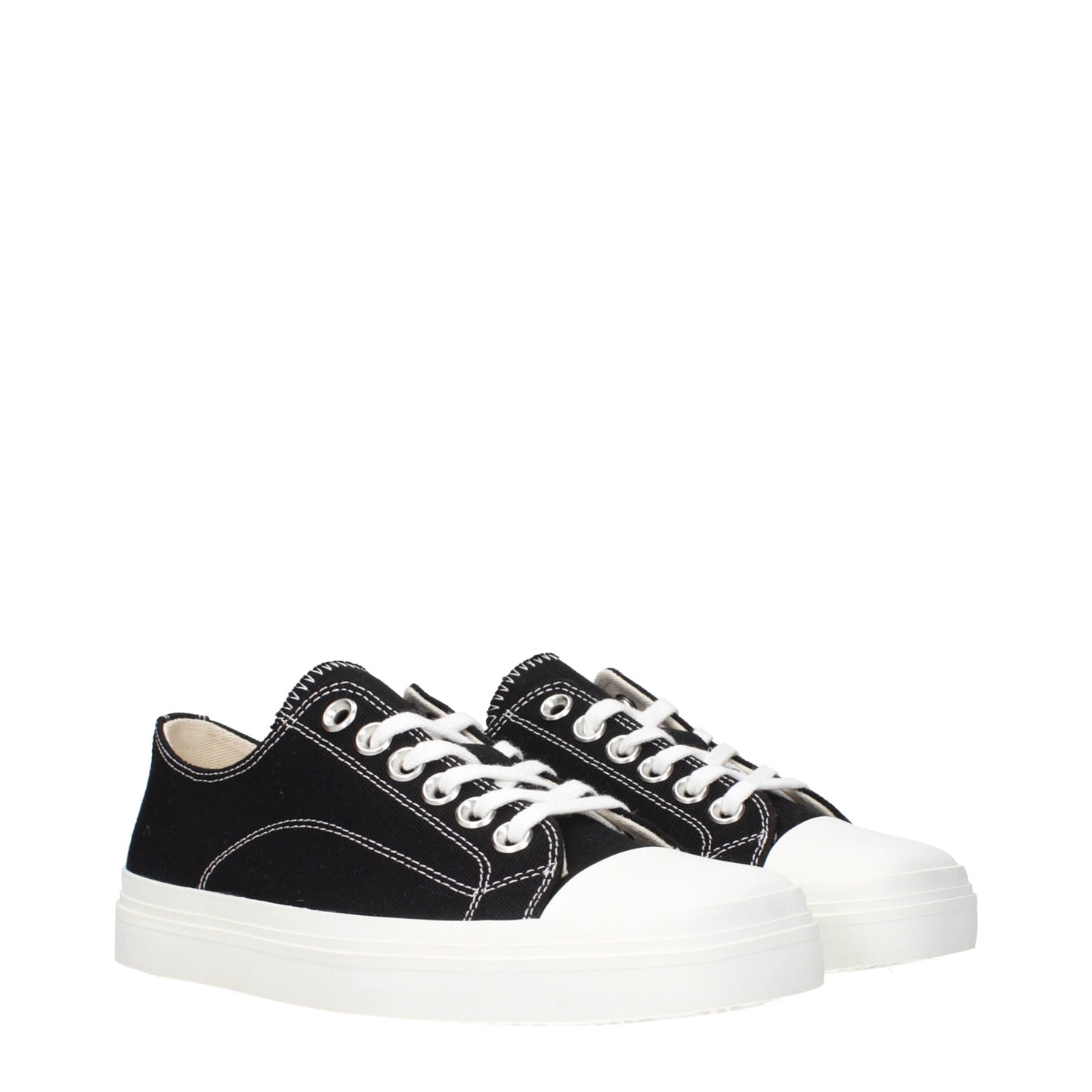 Moschino Black Fabric Low Top Sneakers