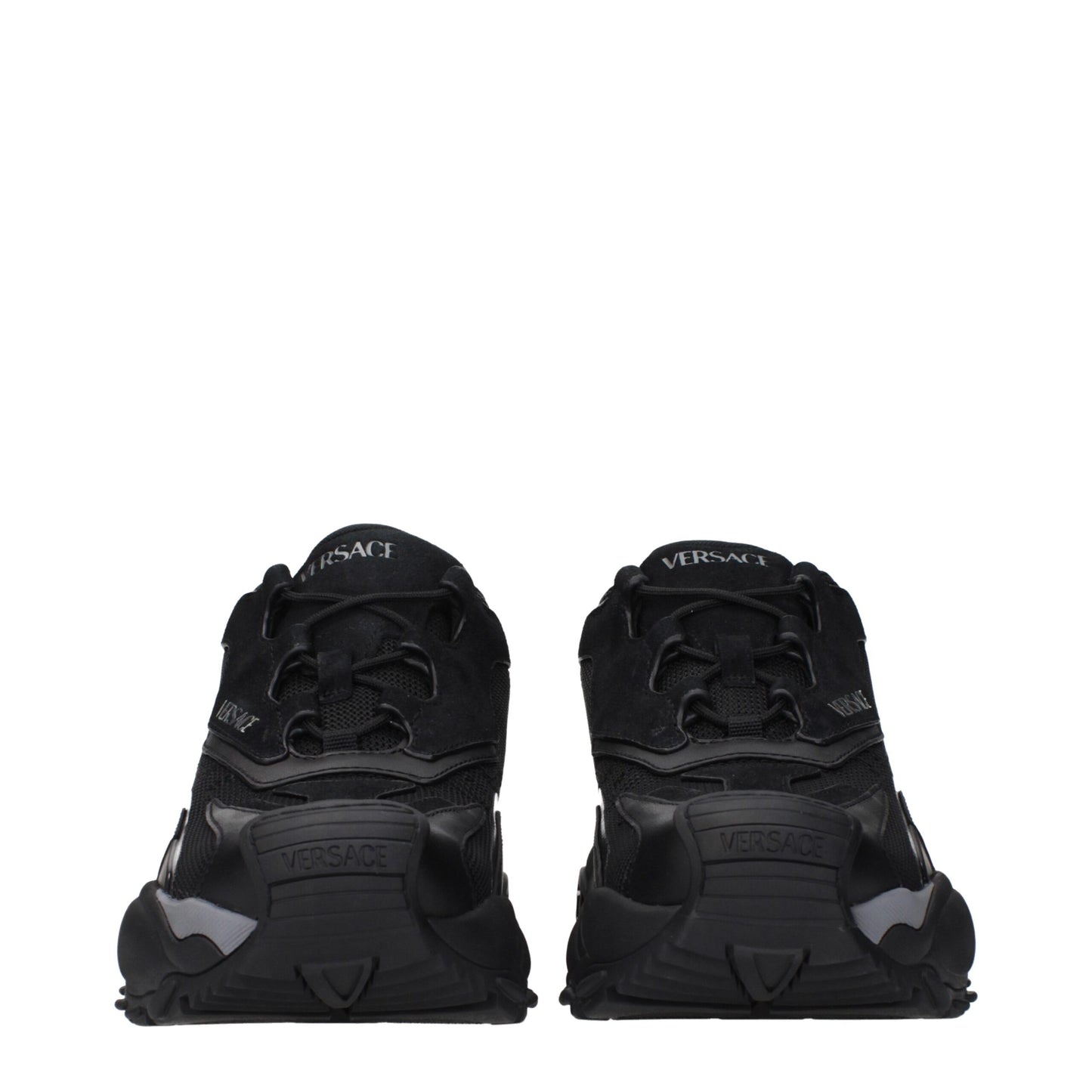 Versace Black Fabric Athletic Sneakers