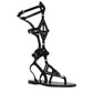 Isabel Marant Black Leather Flip-Flop Sandals