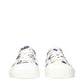Moschino White Fabric Low Top Sneakers