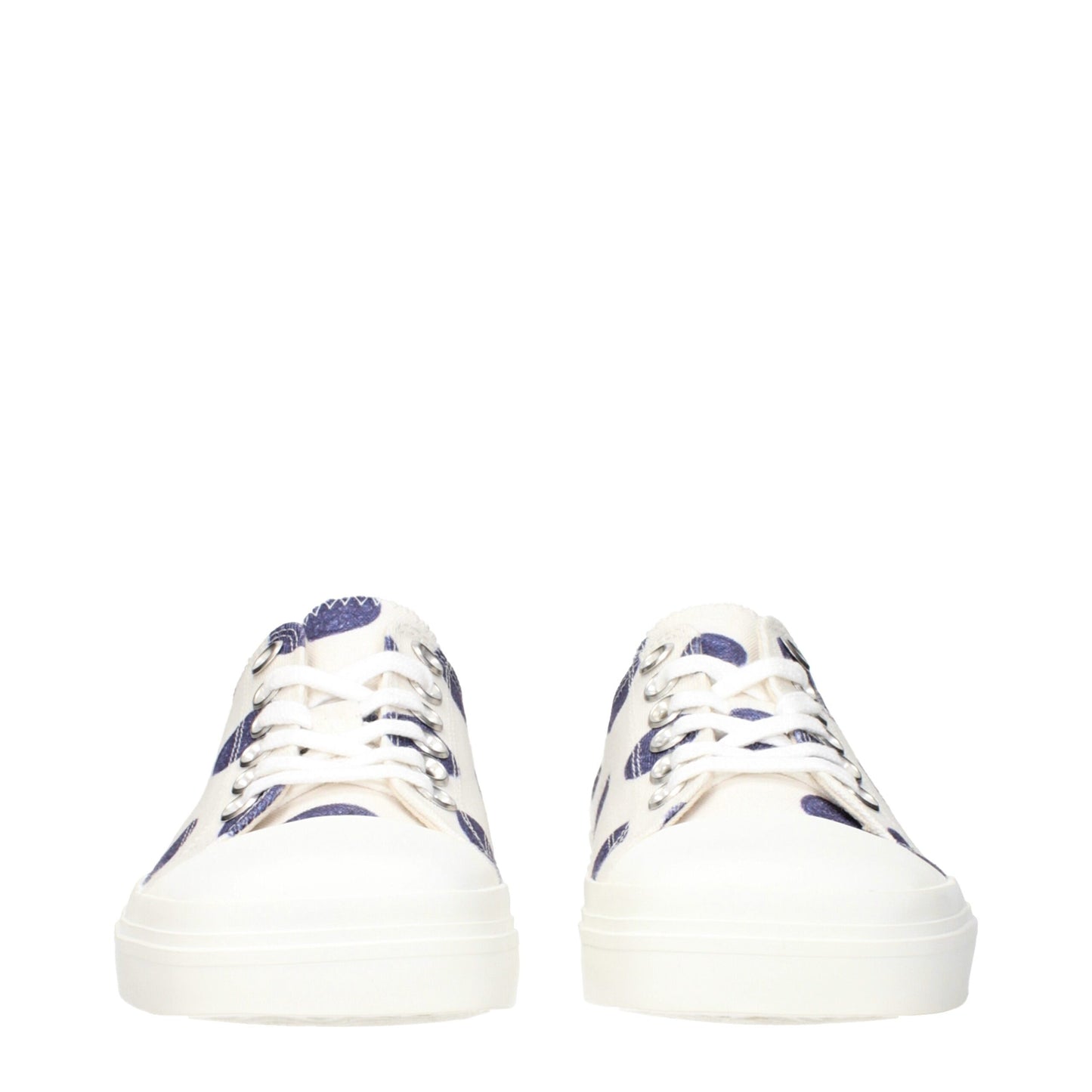 Moschino White Fabric Low Top Sneakers