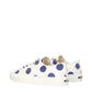 Moschino White Fabric Low Top Sneakers