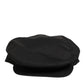 Dolce & Gabbana Black Cotton Stretch Newsboy Cloth Capello Hat