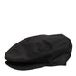 Dolce & Gabbana Black Cotton Stretch Newsboy Cloth Capello Hat