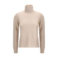 Max Mara Beige Wool Turtleneck