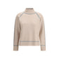 Max Mara Beige Wool Turtleneck
