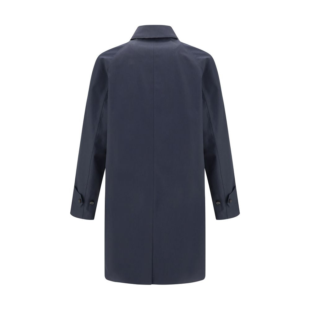 Burberry Blue Cotton Coat Mens Jacket