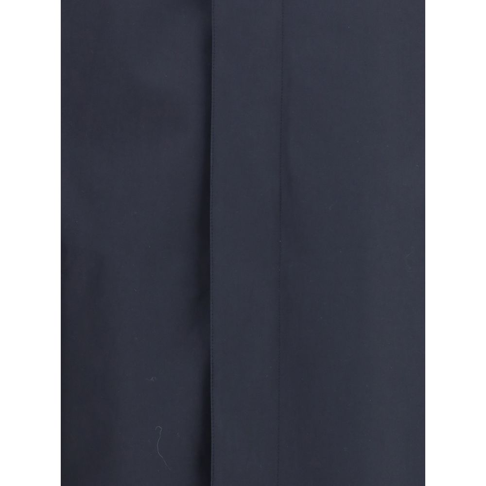 Burberry Blue Cotton Coat Mens Jacket