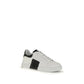 Philipp Plein White Calf Leather Bos Taurus Athletic Sneakers