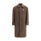 Golden Goose Brown Viscose Coat Mens Jacket