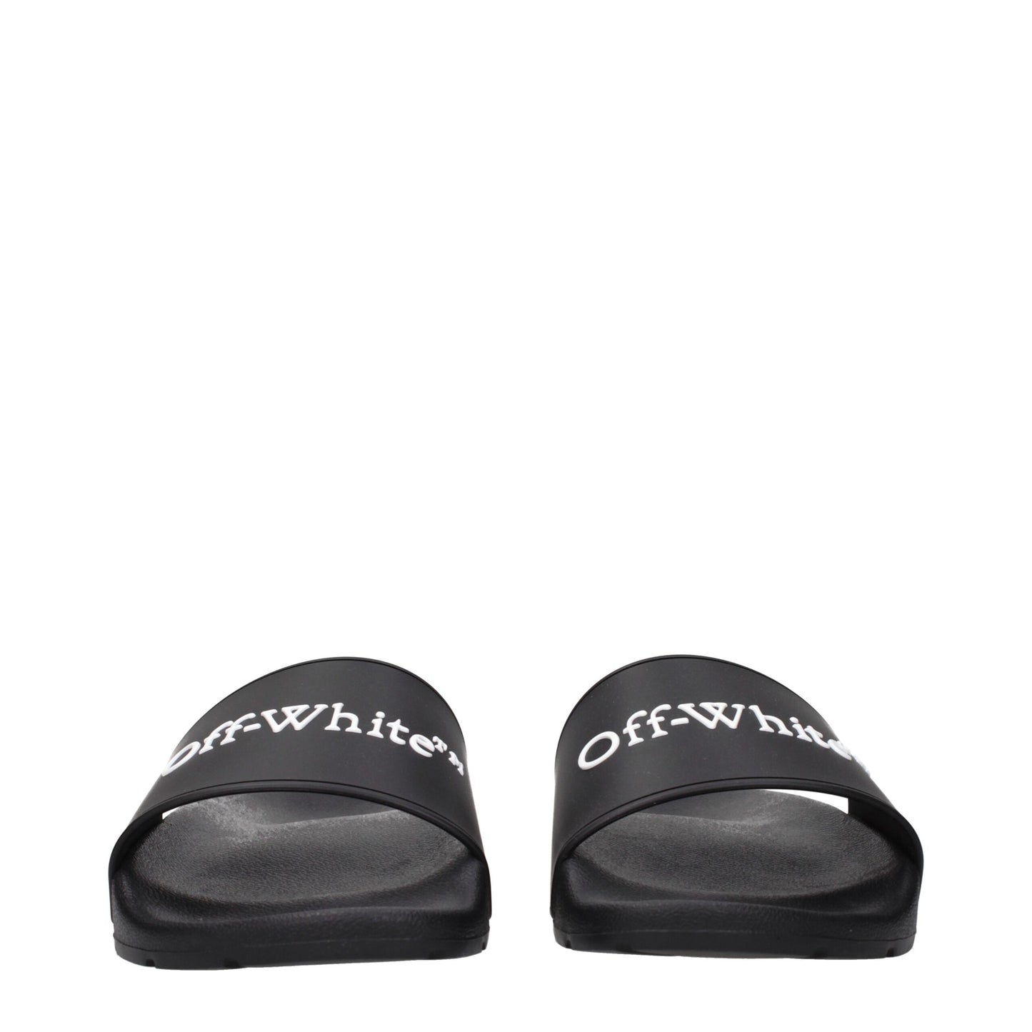 Off-White Black Cotton Slippers