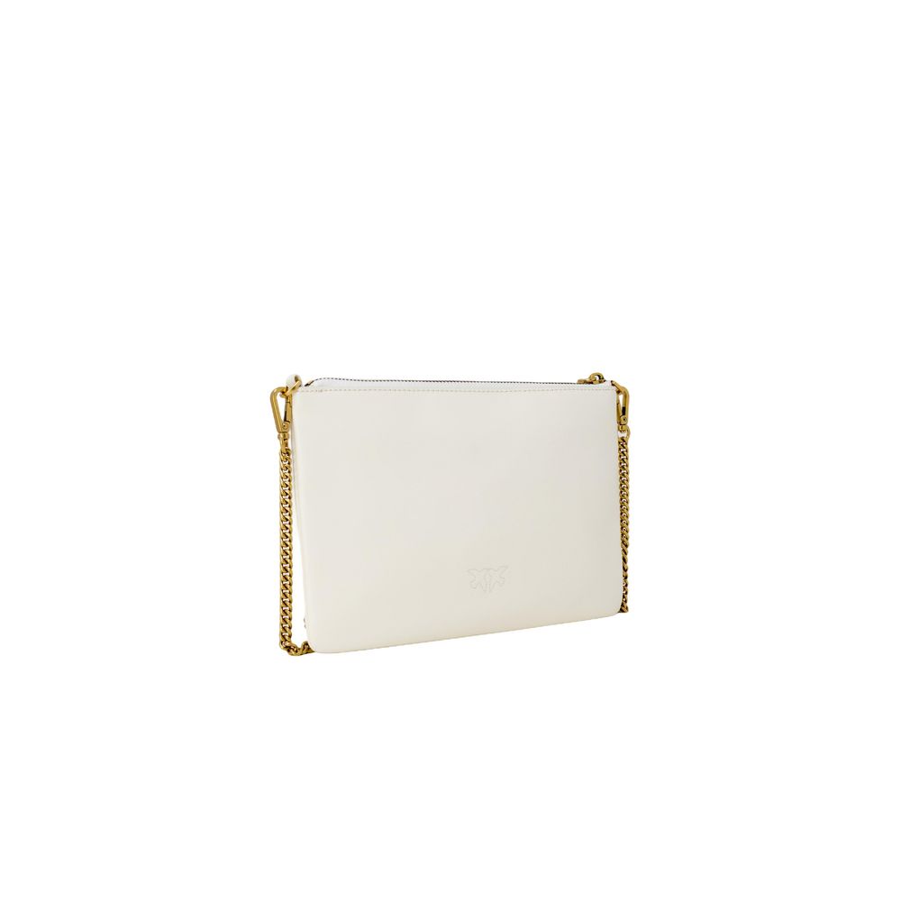 PINKO Cream Leather Clutch Bag Womens Clutch Bag