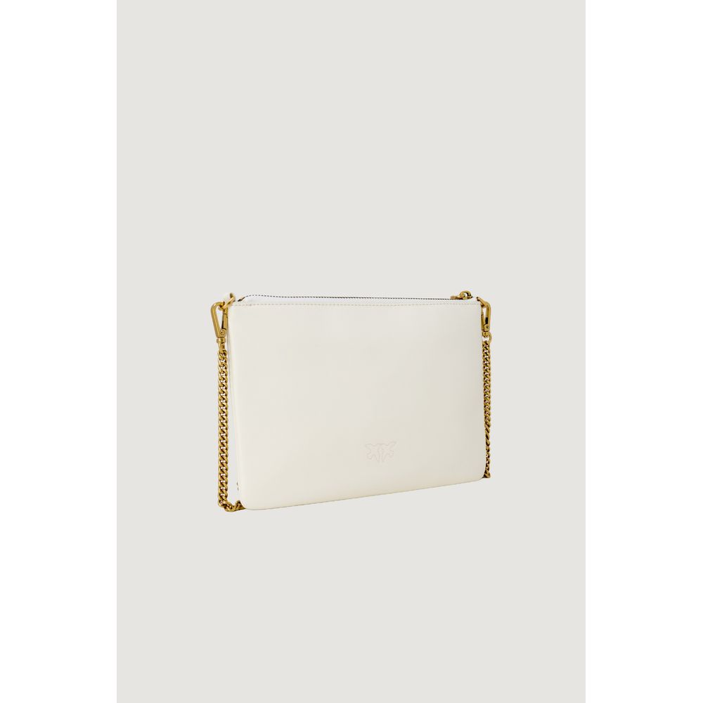 PINKO Cream Leather Clutch Bag Womens Clutch Bag
