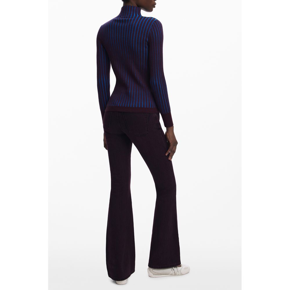 Desigual Brown Polyester Sweater