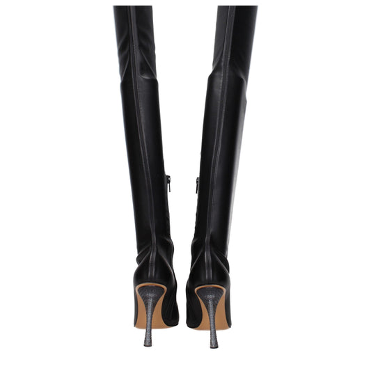Off-White Black Leather Over The Knee