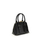 PINKO Black Calf Leather Bos Taurus Handbag