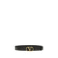 Valentino Garavani Black Calf Leather Bos Taurus Regular Belt