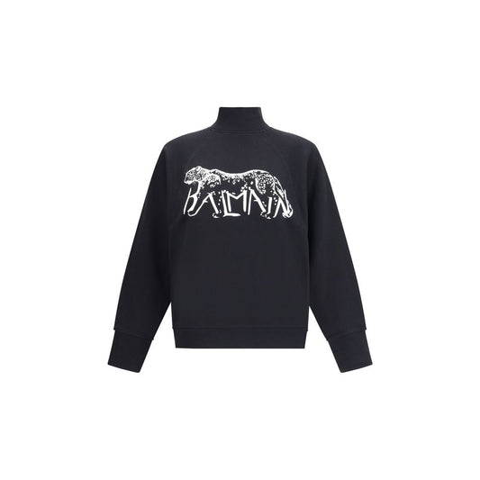 Balmain Black Cotton Sweatshirt