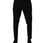Dolce & Gabbana Black Wool Skinny Jogger Men Trouser Pants