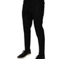 Dolce & Gabbana Black Wool Skinny Jogger Men Trouser Pants
