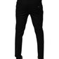 Dolce & Gabbana Black Wool Skinny Jogger Men Trouser Pants