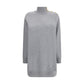 Balmain Gray Cashmere Casual Dress