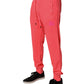 Dolce & Gabbana Neon Red Cotton Jogger Men Sweatpants Pants