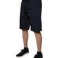 Dolce & Gabbana Navy Blue Cotton Stretch Men Bermuda Shorts Mens Shorts